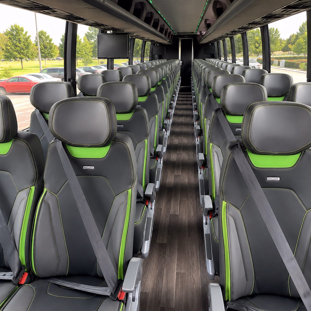 margate charter bus rental interior