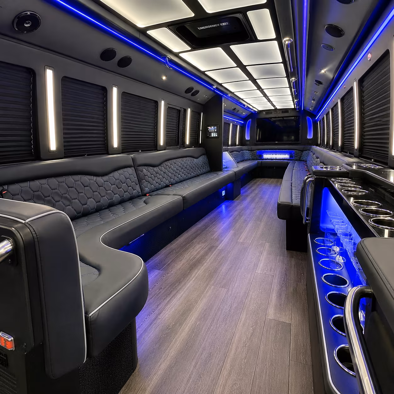 margate party bus rental interior